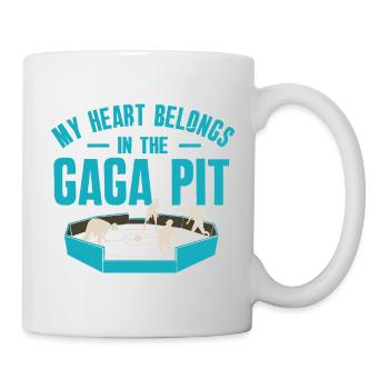 Mein Herz gehört in die Gaga-Grube - Tasse - Weiß - Rechts