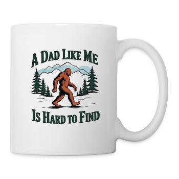 Vater wie ich – schwer zu finden Yeti Bigfoot - Tasse - Weiß - Rechts