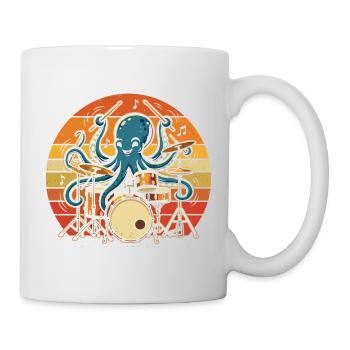 Octopus Rhythm Drummer - Mug - white - Right