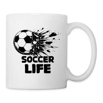 Exploding Football Black Design - Mug - white - Right