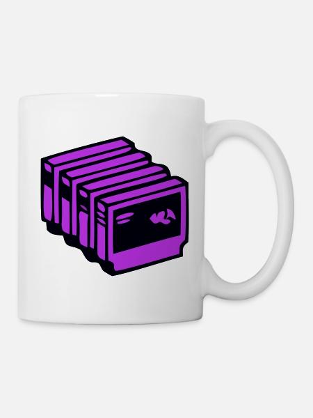 Retro Spiele Kassette Nerd - Tasse - Weiß