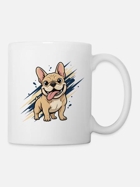 Franz Bulldog Spaß - Tasse - Weiß