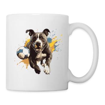 Staffordshire Bull Terrier Dog Football - Mug - white - Right