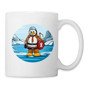 Arktischer Pinguin Abenteurer - Tasse - Weiß - Rechts