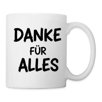 Vatertag Papa Männertag Muttertag Mutter Danke - Tasse - Weiß - Rechts
