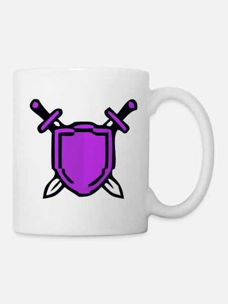 RPG Schild Schwerter Wappen - Tasse - Weiß