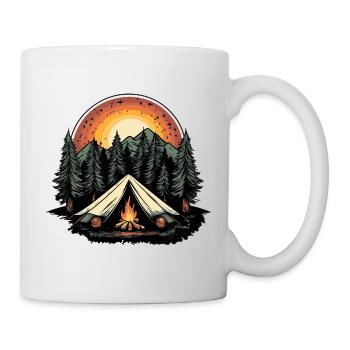 Camping Forest Tent - Mug - white - Right