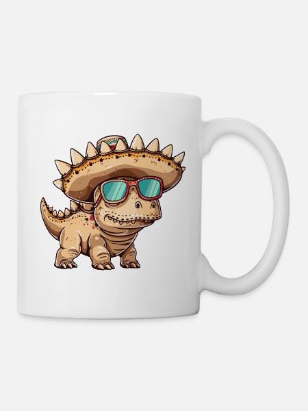 Dinosaurier stegosaurus Sombrero - Tasse - Weiß