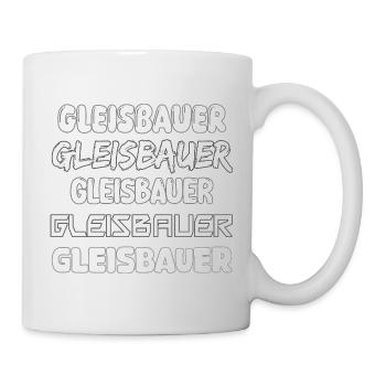 Gleisbauer Typo Kollektion - Tasse - Weiß - Rechts