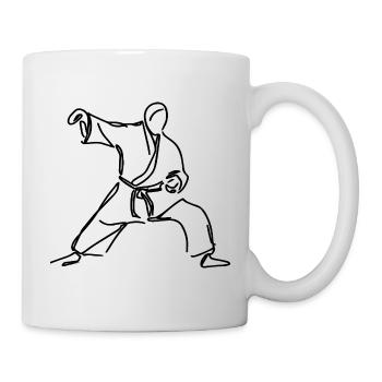 Judo Kämpfer - Tasse - Weiß - Rechts