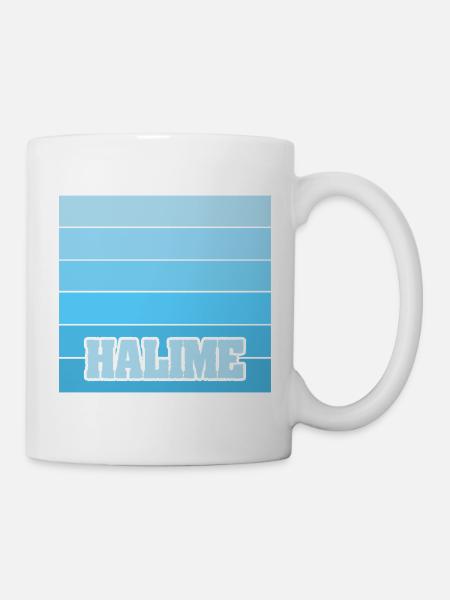 Halime als Maedchenname - Tasse - Weiß