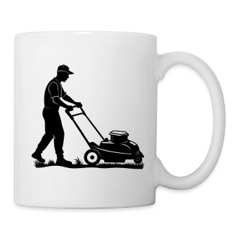 Rasenmäher - Tasse - Weiß - Rechts