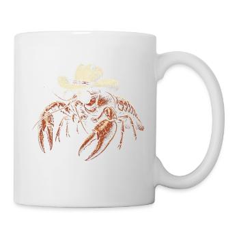Écrevisses Cowboy Cajun Fruits de mer Écrevisses Vache - Mug blanc - blanc - Droite
