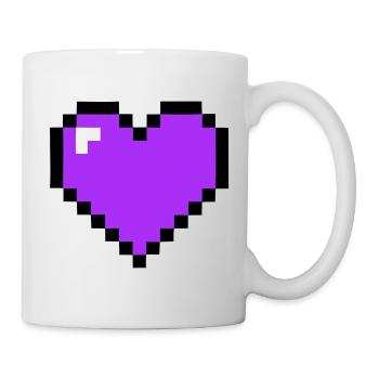 Santé 8-bit du cœur du Pixel - Mug blanc - blanc - Droite