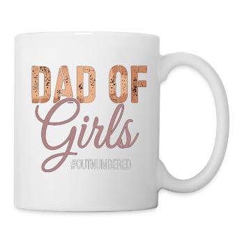 Papa des filles surpassés en nombre, drôle de papa - Mug blanc - blanc - Droite