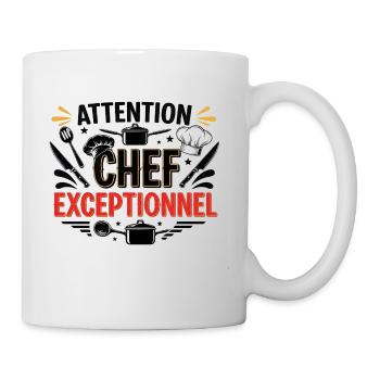 Attention Chef Exceptionnel - Mug blanc - blanc - Droite