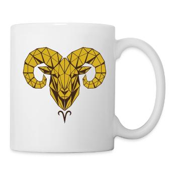 Geometric Gold Ram - Mug - white - Right