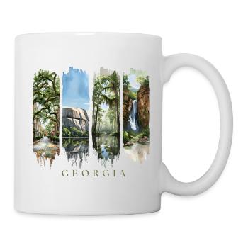 Voyage de vacances en Géorgie – Motif nature des États du Sud - Mug blanc - blanc - Droite