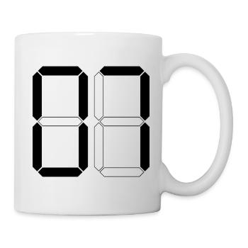 NUMMER 07 Null Sieben Geburtstag Geschenk Digital - Tasse - Weiß - Rechts