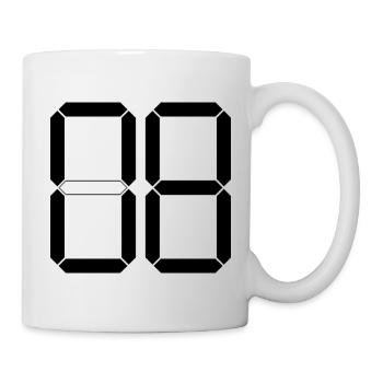 NUMÉRO 08 Zéro Huit Cadeau d’anniversaire numérique - Mug blanc - blanc - Droite