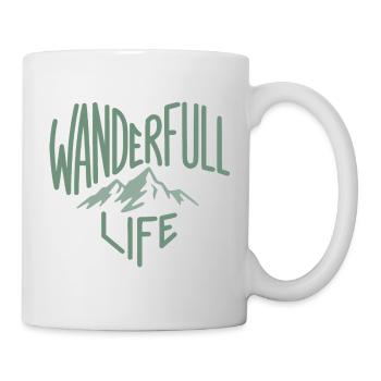 Wanderfull Life, Funny Pun Hiking - Mug - white - Right