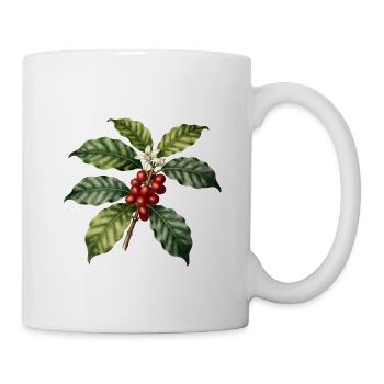 Caféier Botanique Illustré - Mug blanc - blanc - Droite