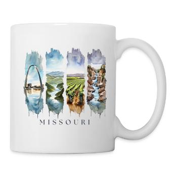 Missouri Vacation Travel – Gateway Arch Motif - Mug - white - Right