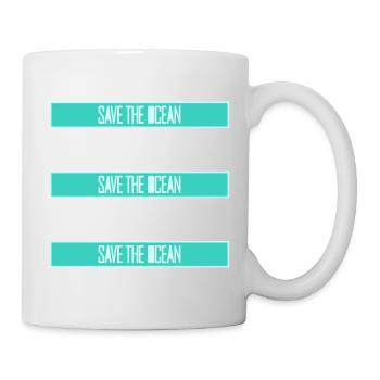 Save The Ocean Ozean Aktivismus Umwelt Statement - Tasse - Weiß - Rechts