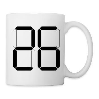 NUMMER 26 Sechsundzwanzig Geschenk Digital - Tasse - Weiß - Rechts