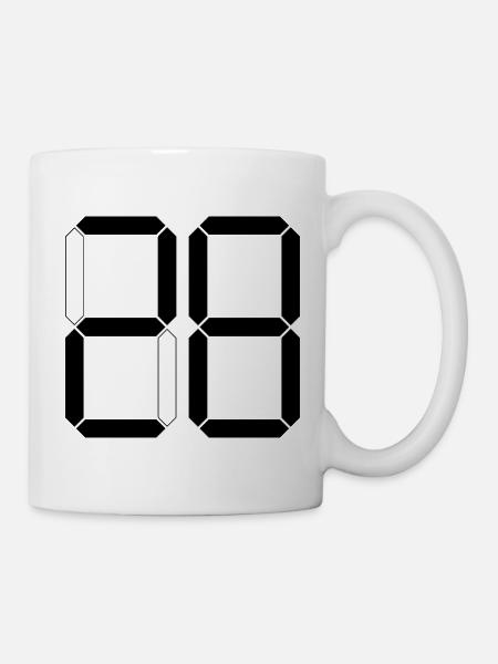 NUMMER 28 Achtundzwanzig Geschenk Digital - Tasse - Weiß
