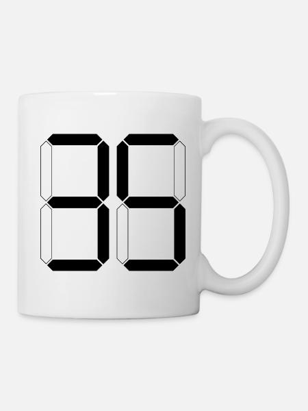 NUMMER 35 Fünfunddreißig Geschenk Digital - Tasse - Weiß