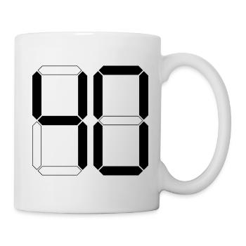 NUMÉRO 40 Quarante Cadeaux d’anniversaire numériques - Mug blanc - blanc - Droite