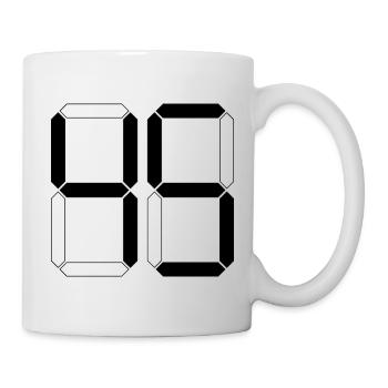 NUMMER 45 Fünfundvierzig Geschenk Digital - Tasse - Weiß - Rechts