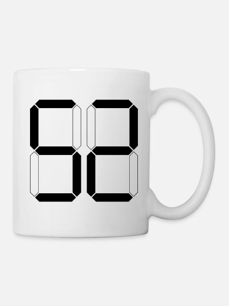 NUMMER 52 Zweiundfünfzig Geschenk Digital - Tasse - Weiß