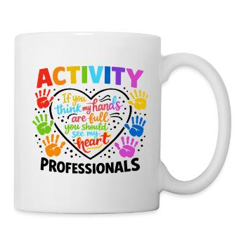 Activity Professionals Heart Colorful Handprints of the - Mug - white - Right