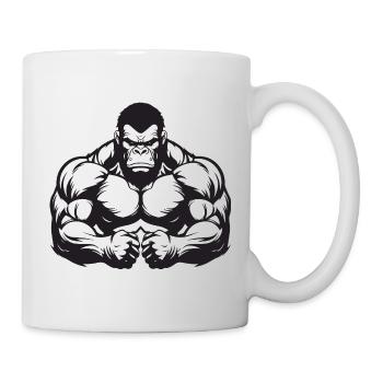 Gorilla Muskeln - Tasse - Weiß - Rechts