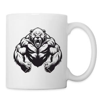 Grizzly Bear Workout - Mug - white - Right