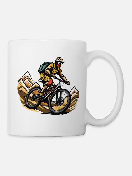 Mountainbiker Sport Mountainbike - Tasse - Weiß