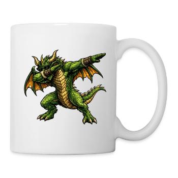 Ernsthafter Dabbing Drache - Tasse - Weiß - Rechts