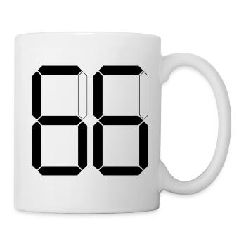 NUMMER 66 Sechsundsechzig Geschenk Digital - Tasse - Weiß - Rechts