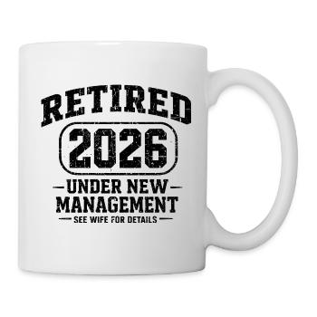 Retired 2026 under new humor direction - Mug - white - Right