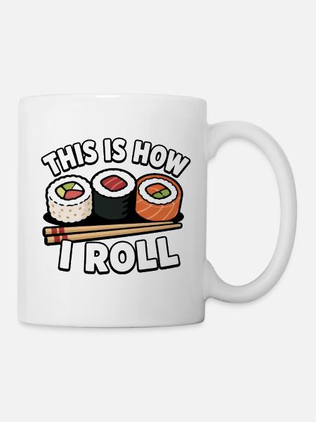 So rolle ich japanische Sashimi-Rollen - Tasse - Weiß
