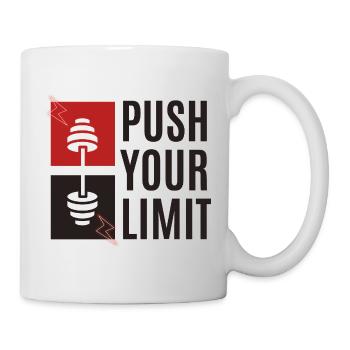 Grenzen verschieben – Designmotivation, Sport - Tasse - Weiß - Rechts