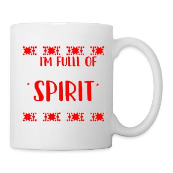 Voll mit Weihnachtsgeist-Vodka-Tee - Tasse - Weiß - Rechts