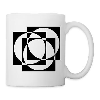 geometric circles and squares pattern - Mug - white - Right