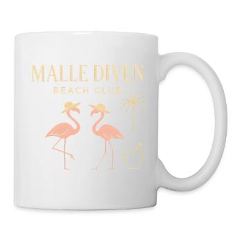Malle Diven Beach Club Flamingo Mallorca Party - Mug - white - Right