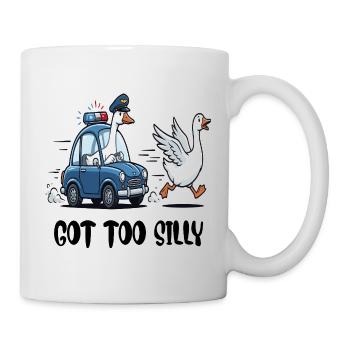 Got Too Silly Goose Police Duck Car Tee Funny - Mug blanc - blanc - Droite