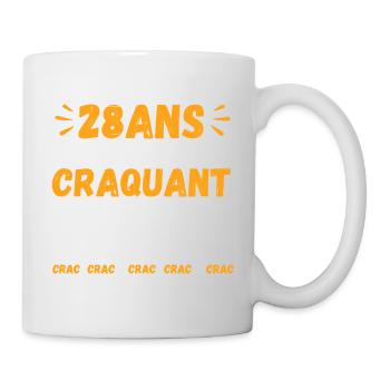 28 Ans Toujours Aussi Craquant Humour Crac - Mug blanc - blanc - Droite