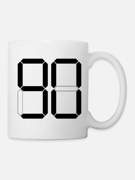NUMMER 90 Neunzig Geschenk Digital - Tasse - Weiß