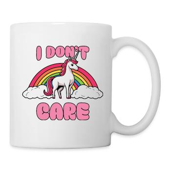 Unicorn Rainbow Saying I Don't Care Unicorn - Mug - white - Right